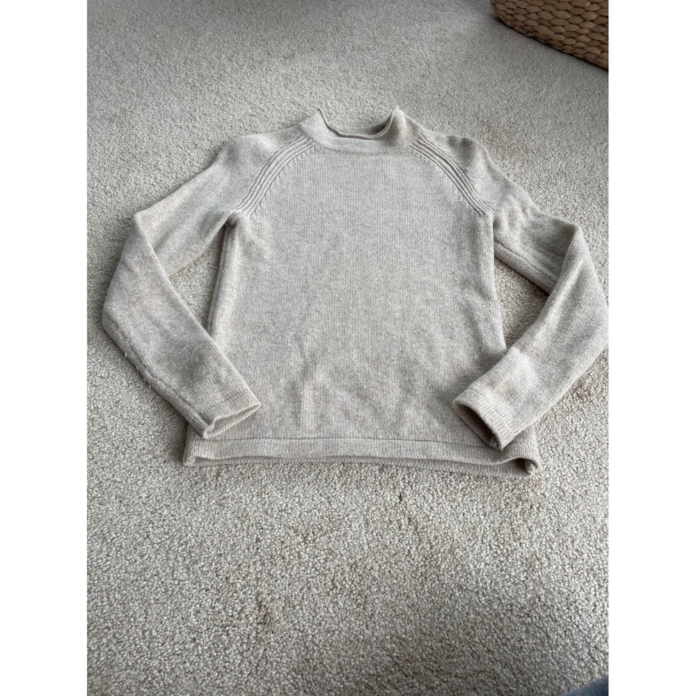 J.Crew Always Rollneck Merino Wool Blend Sweater Oatmeal Fisherman Coastal XXS